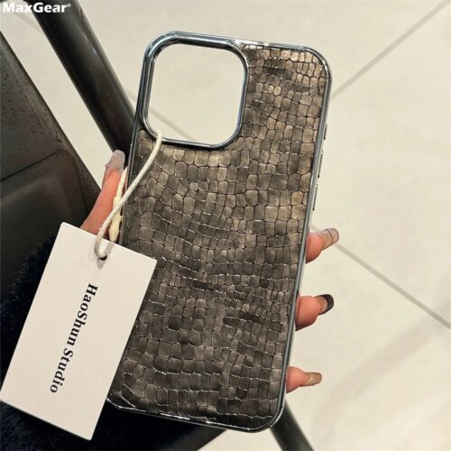 جراب لامع بنمط تمساح لهاتف iPhone ، درع رائع مطلي ، غطاء ملون مشرق للصدمات ، فاخر ، iPhone 16 ، 15 ، 14 ، 13 ، 12 ، 11 Pro Max ، Plus