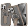 303200-3b5a33.jpg الفاخرة ل Magsafe للطي حامل المغناطيسي جراب هاتف آيفون 16 15 14 زائد 13 12 11 برو ماكس ماتي شفافة الغطاء الخلفي قبعات