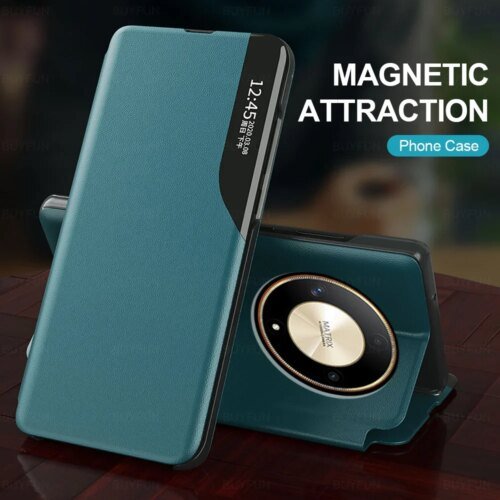 غطاء هاتف جلدي مغناطيسي ، حافظة قلّاب ذكية ، حامل كتاب يحمي Honor Magic6 لايت ، شرف ، X9b ، مصباح سحري 6 ، 5G