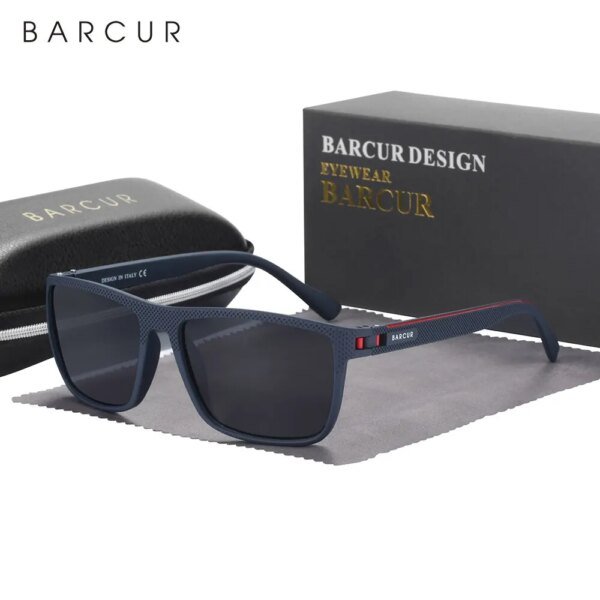 327547-3291d1.jpg نظارات شمسية مستقطبة خفيفة الوزن للرجال تصميم BARCUR TR90 رياضية