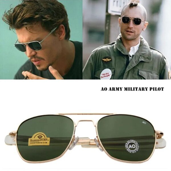 نظارات شمسية للطيران للرجال ، Oculos de sol Masculino ، مصمم علامة تجارية عتيقة ، الجيش الأمريكي ، نظارات شمسية آو بصرية عسكرية ، 2021