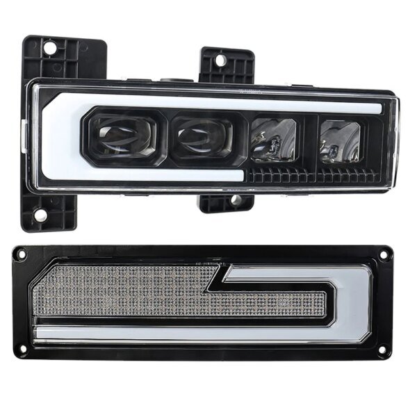 ضوء LED يمين أو يسار مناسب لـ 1988-1998 تشيفي جي إم سي C/K 1500 2500 3500 سوبربان سيلفرادو تاهو يوكون