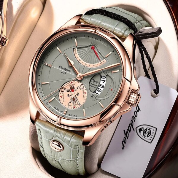 439479-9c69d2.jpg POEDAGAR-ساعة يد كوارتز جلدية مقاومة للماء للرجال ، تاريخ مضيء ، ساعات رياضية فاخرة ، أفضل الأزياء ، صندوق مشمول