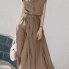 فستان نسائي موضة 2025 بأكمام قصيرة فستان صيفي أنيق للحفلات فستان صيفي