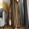 452080-0e4285.jpg فستان نسائي مخطط ، بأكمام كاجوال ، قفطان يومي