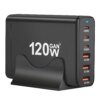 550134-3b0900.jpg نمط جديد 120 واط شاحن 6 منافذ USB نوع C PD شاحن شحن سريع USB3.0 نوع C شاحن سريع الهاتف المحمول شاحن يو اس بي