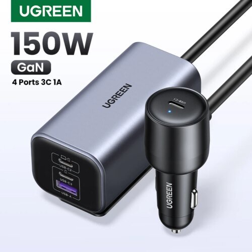 550162-128e8f.jpg شاحن سيارة 150 واط سريع الشحن USB C شاحن لأجهزة المحمولة