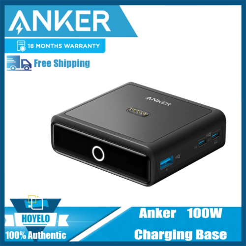 قاعدة شحن Anker 100W الأصلية لـ Anker Prime Power Bank شحن سريع مع 4 منافذ لأجهزة الكمبيوتر المحمولة المتوافقة مع MacBook