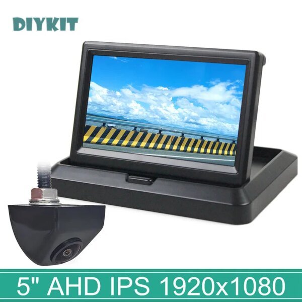 654265-0e46d0.jpg DIYKIT 1920*1080 5 بوصة IPS AHD شاشة السيارة HD 170 درجة ضوء النجوم للرؤية الليلية كاميرا سيارة عكسية لسيارة SUV MPV RV