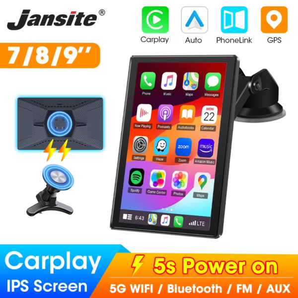 7/8/9 بوصة دعم التوجيه والصورة راديو مرآة السيارة اللاسلكي Carplay أندرويد السيارات الوسائط المتعددة مشغل فيديو شاشة عالمية