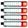 2x LED أبيض أحمر باب المجاملة ضوء ل تشيفي سيلفرادو 1500 2500 3500 97-20 هامر H2 03-09 جي إم سي يوكون 95-06 15021517 15021518