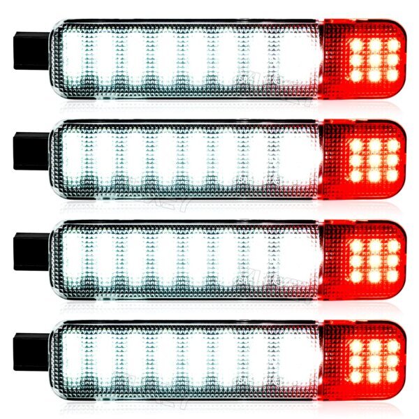 2x LED أبيض أحمر باب المجاملة ضوء ل تشيفي سيلفرادو 1500 2500 3500 97-20 هامر H2 03-09 جي إم سي يوكون 95-06 15021517 15021518