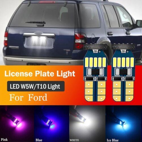 LED لوحة ترخيص ضوء لفورد اكسبلورر ، Canbus ، W5W ، T10 ، 2004-2019 ، 2008 ، 2009 ، 2010 ، 2011 ، 2012 ، 2013 ، 2014 ، 2015 ، 2016 ، 2017 ، 2018 ، 2 قطعة